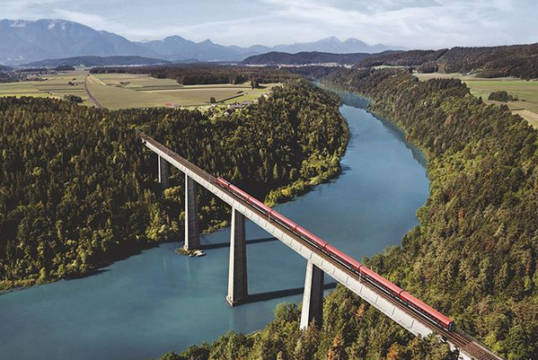 A Koralmbahn tervezett viaduktja a Dráva felett