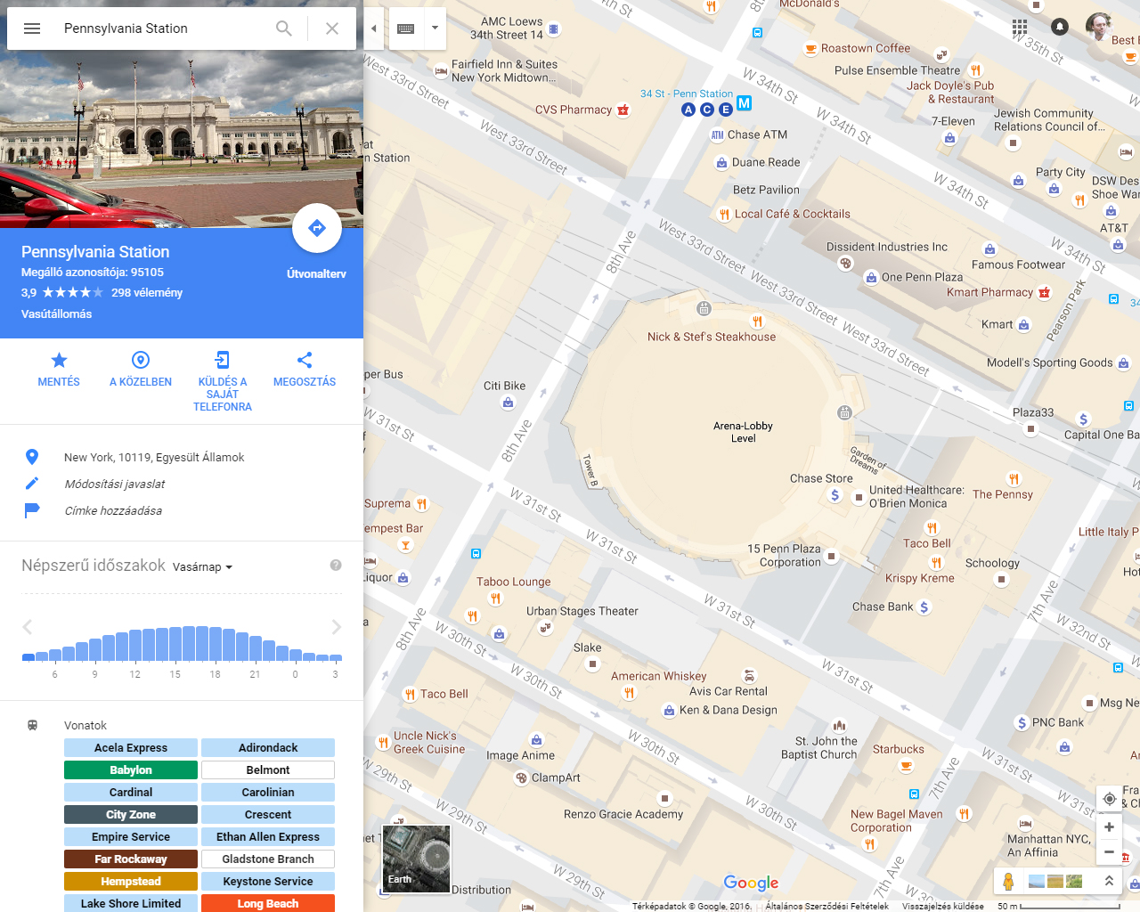 A Google-térkép, kezdés