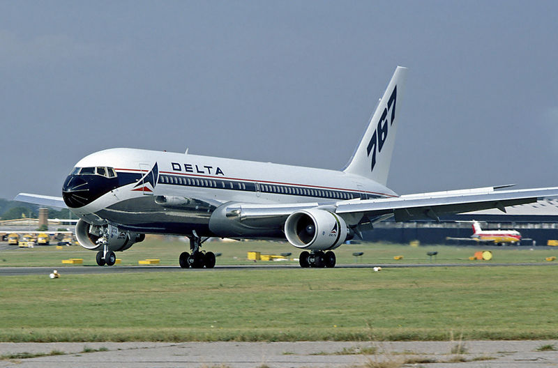 Az egyik első forgalomba állított 767-es a Delta gépe volt