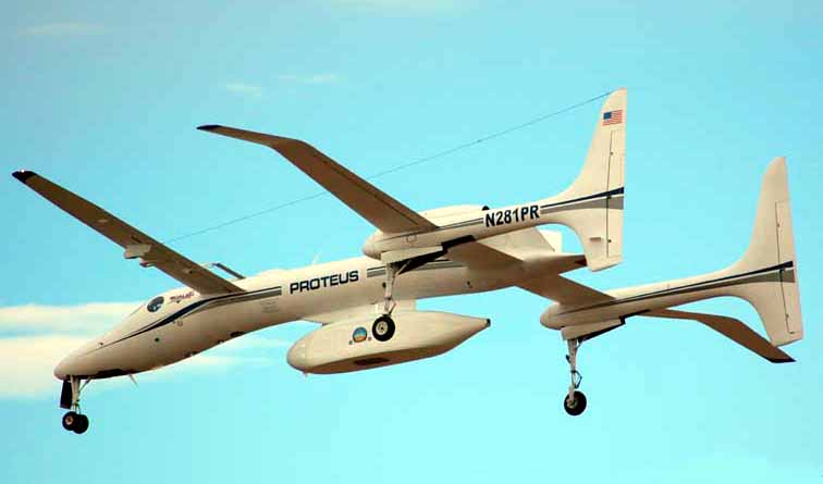 A Model 281 Proteus hosszú távú repülésre tervezett, nagy magasságban repülő gép. 2000-ben több magassági rekordot állított fel