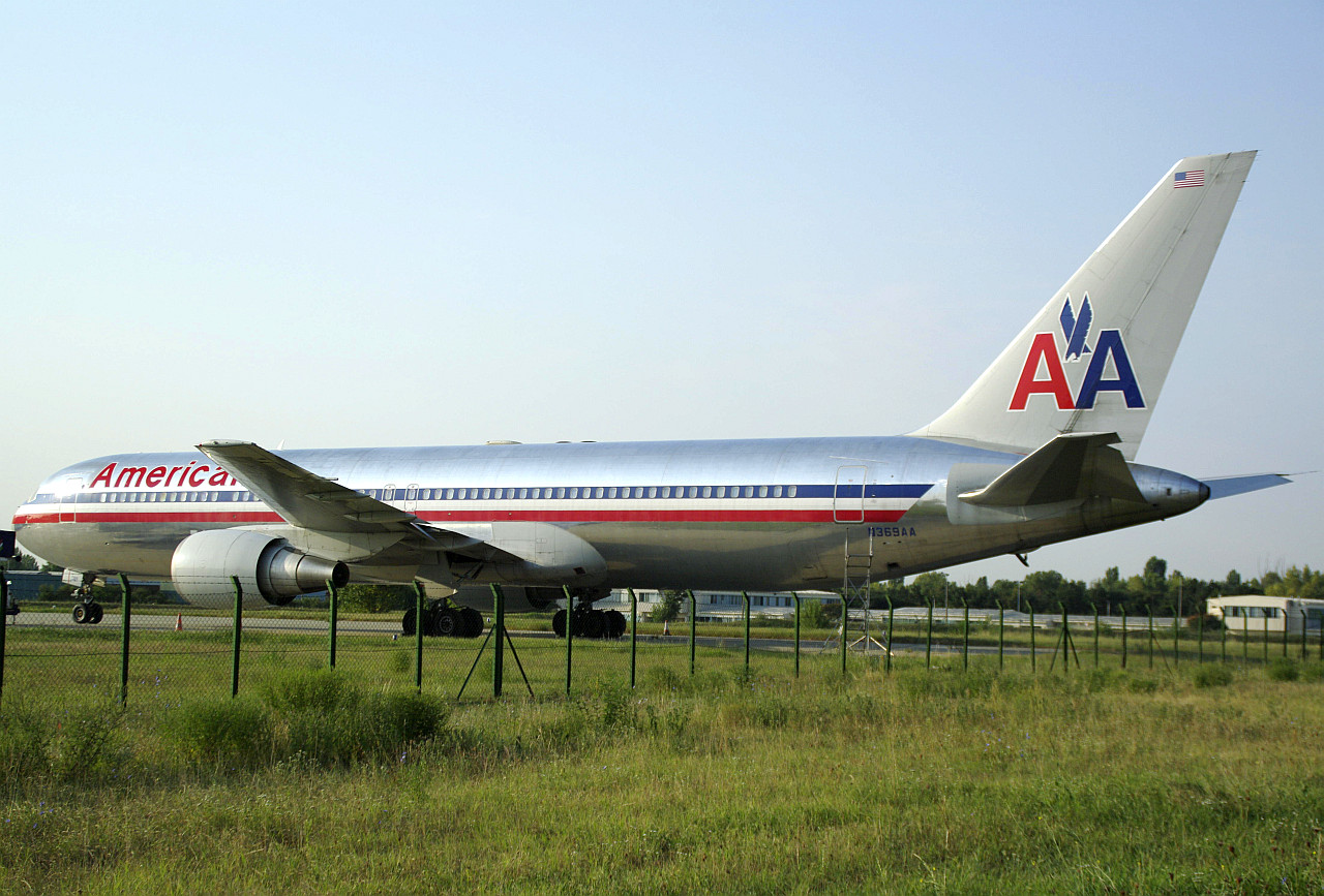 Az American 767-ese Ferihegyen<br>(fotó: Virág Richárd)