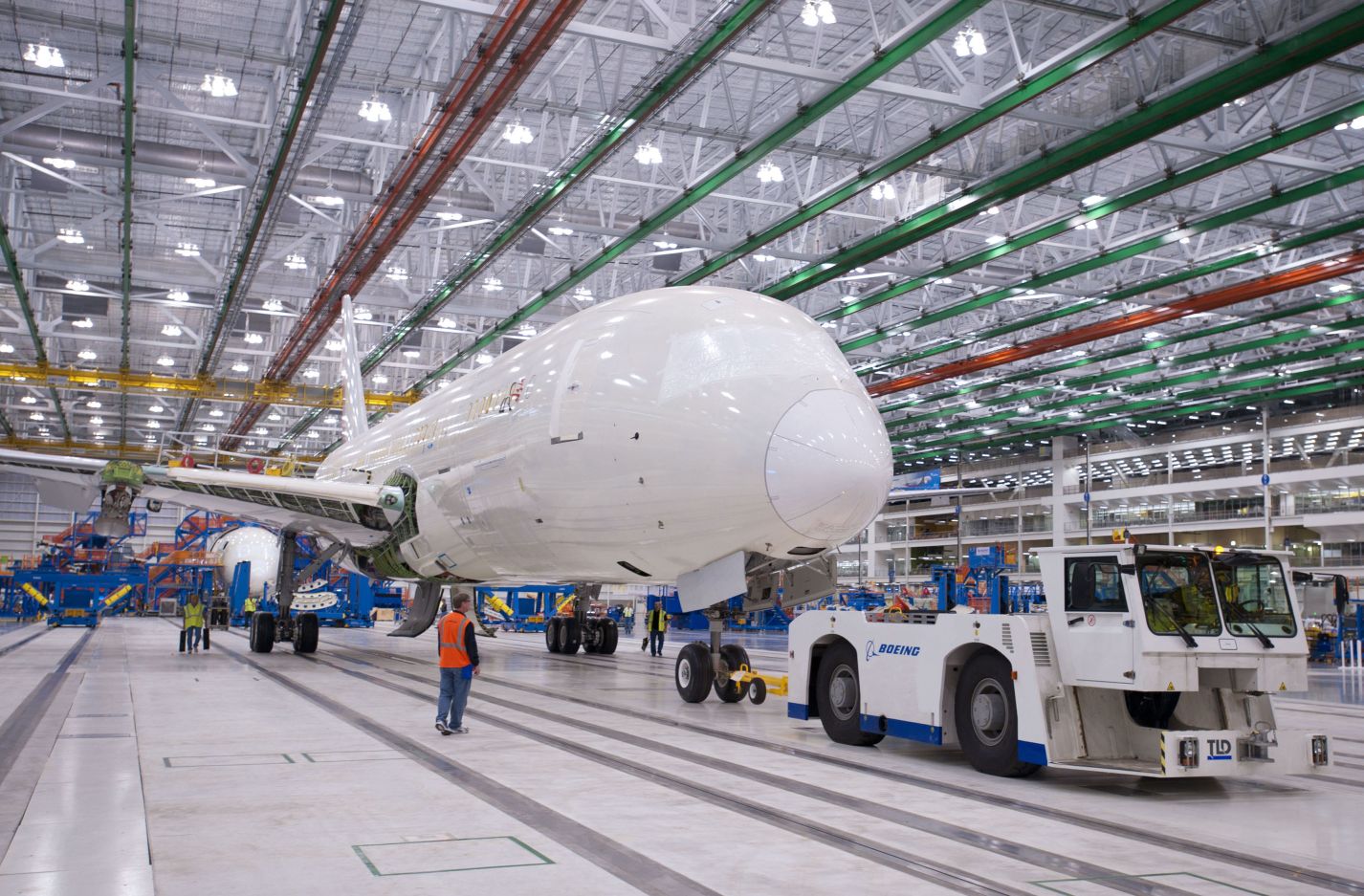 Új 787-esek az új gyártósoron Dél-Karolinában<br>(fotók: Boeing)