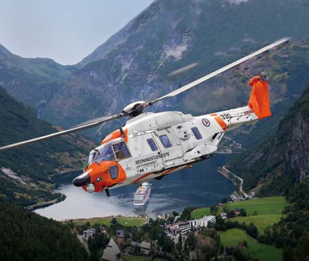 Fantáziagrafika a leendő norvég kutató-mentő NH90-esről <br>(fotó: NHIndustries)