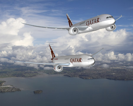 Nyáron forgalomba állhat a Qatar első 787-ese, és jönnek a további 777-esek <br>(fotógrafika: Boeing)