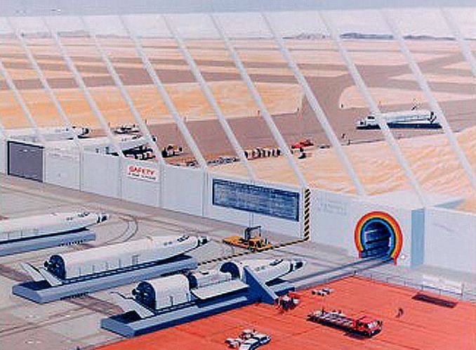 Íme a jövő űrrepülőtere a csőbe illeszkedő mágneses vonat-repülőkkel
