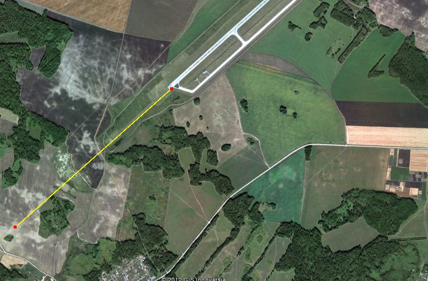 A katasztrófa valószínű helyszíne a Google Earth műholdfelvételén