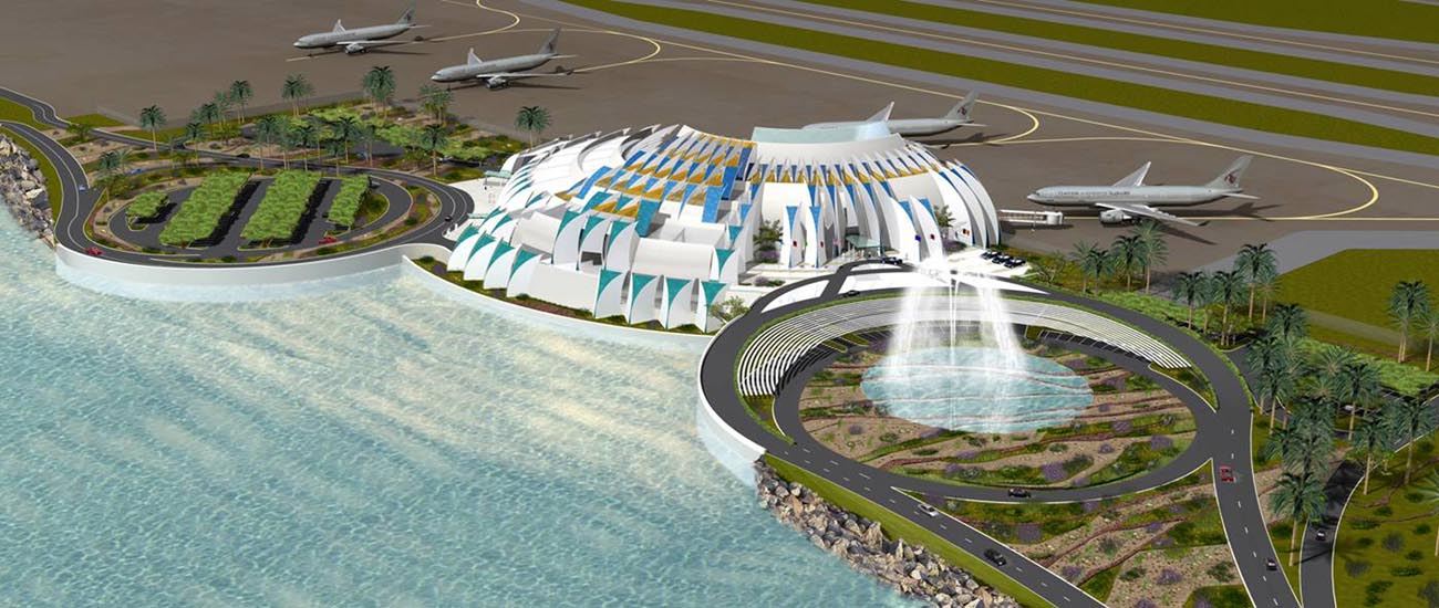 Az új VIP-terminál: hagyomány és modernség, meg a víz mérhetetlen szeretete a sivatagi országban