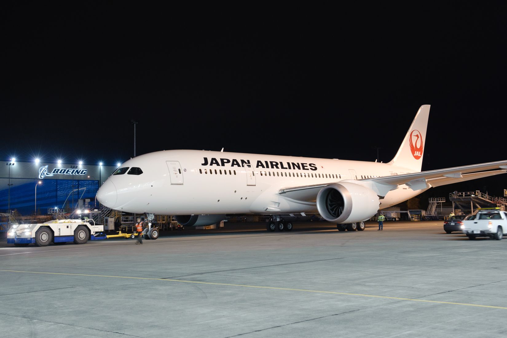 A JAL számára átadott két 787-es egyike