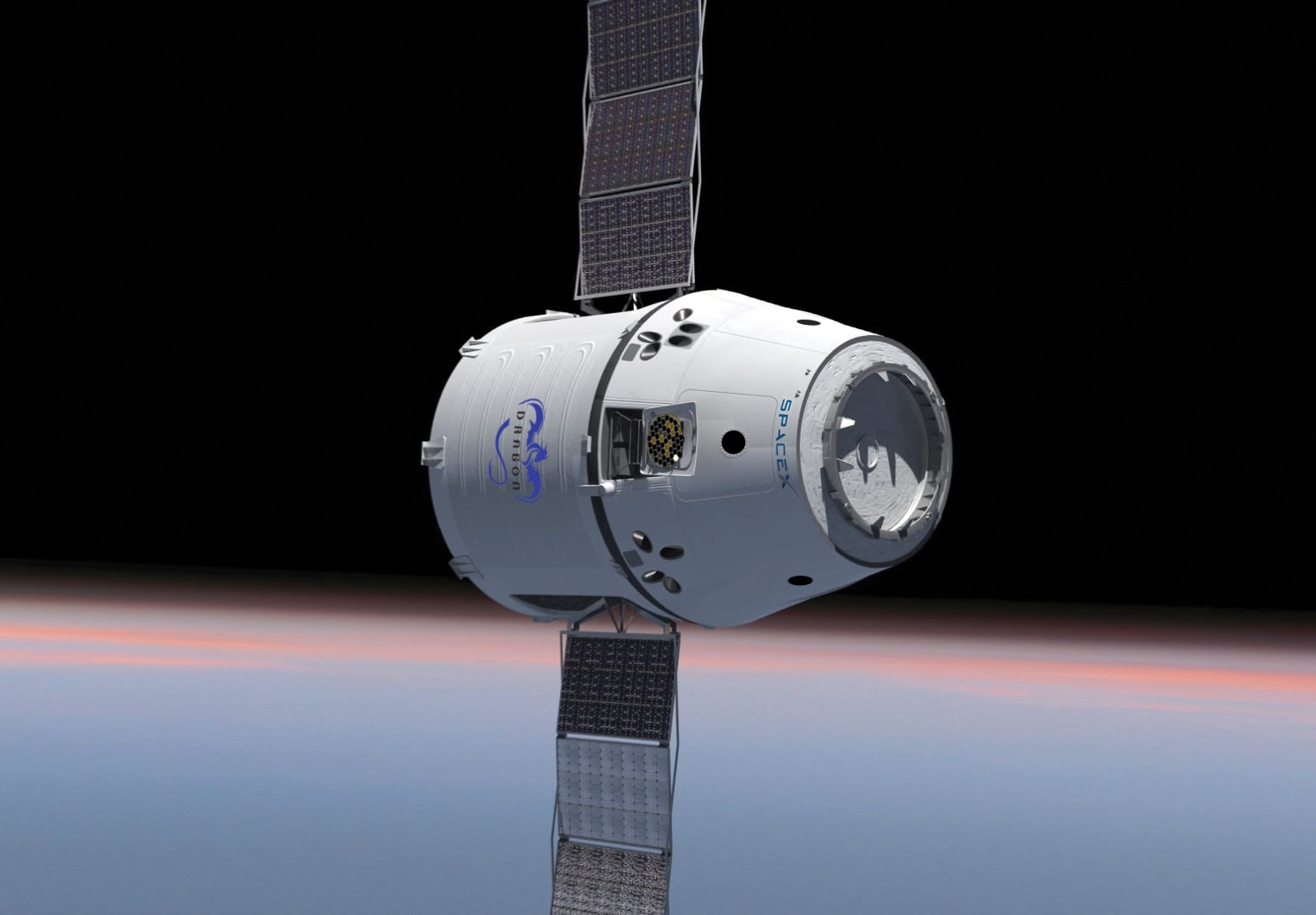 Hamarosan indul a Dragon. ez lesz az első magánűrhajó a nemzetközi űrállomáson <br>(grafika, fotó: SpaceX)