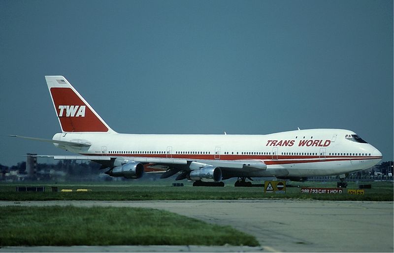 A TWA szerencsétlenül járt 747-ese...
