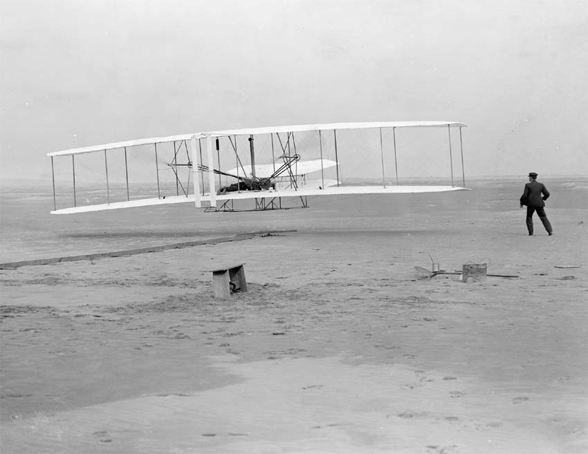 Az ellenpélda, a legjobbkor született konstrukció: Wrighték első repülése