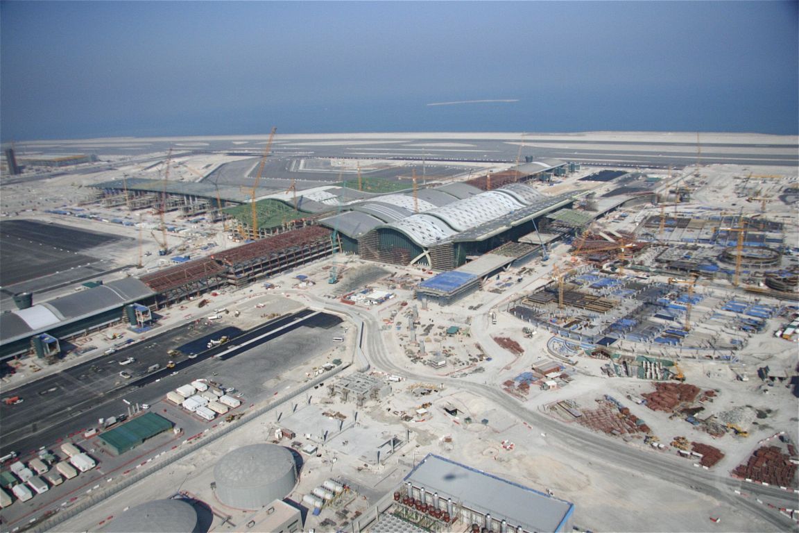 Az új reptér még építkezés közben