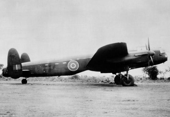 A 617-esek egyik Lancastere, már a hátsó-felső lövésztorony nélkül