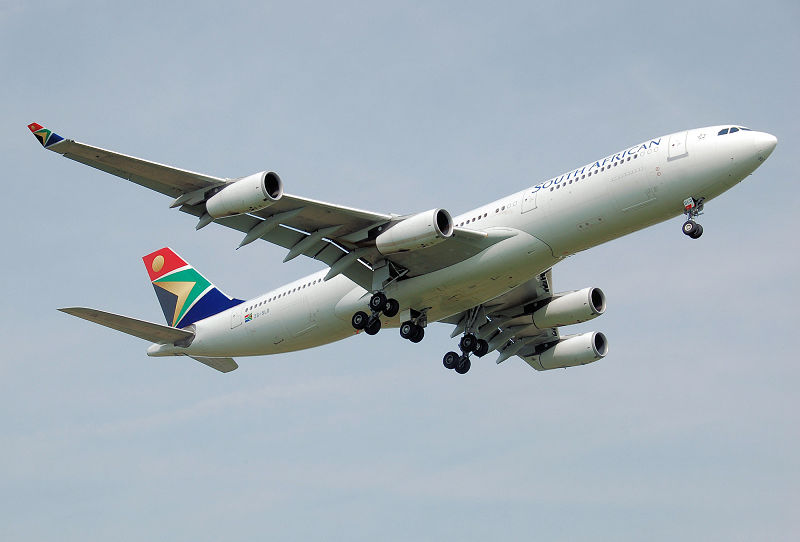 A lassan ritkaságnak számító legrövidebb A340-esek egyik felhasználója a dél-afrikai nemzeti légitársaság