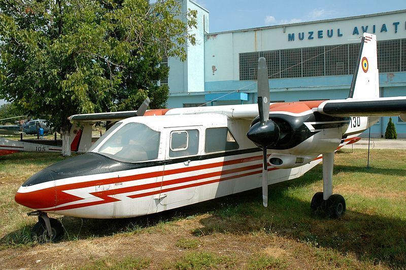 Egy romániai gyártású BN-2-es a bukaresti repülőmúzeumban