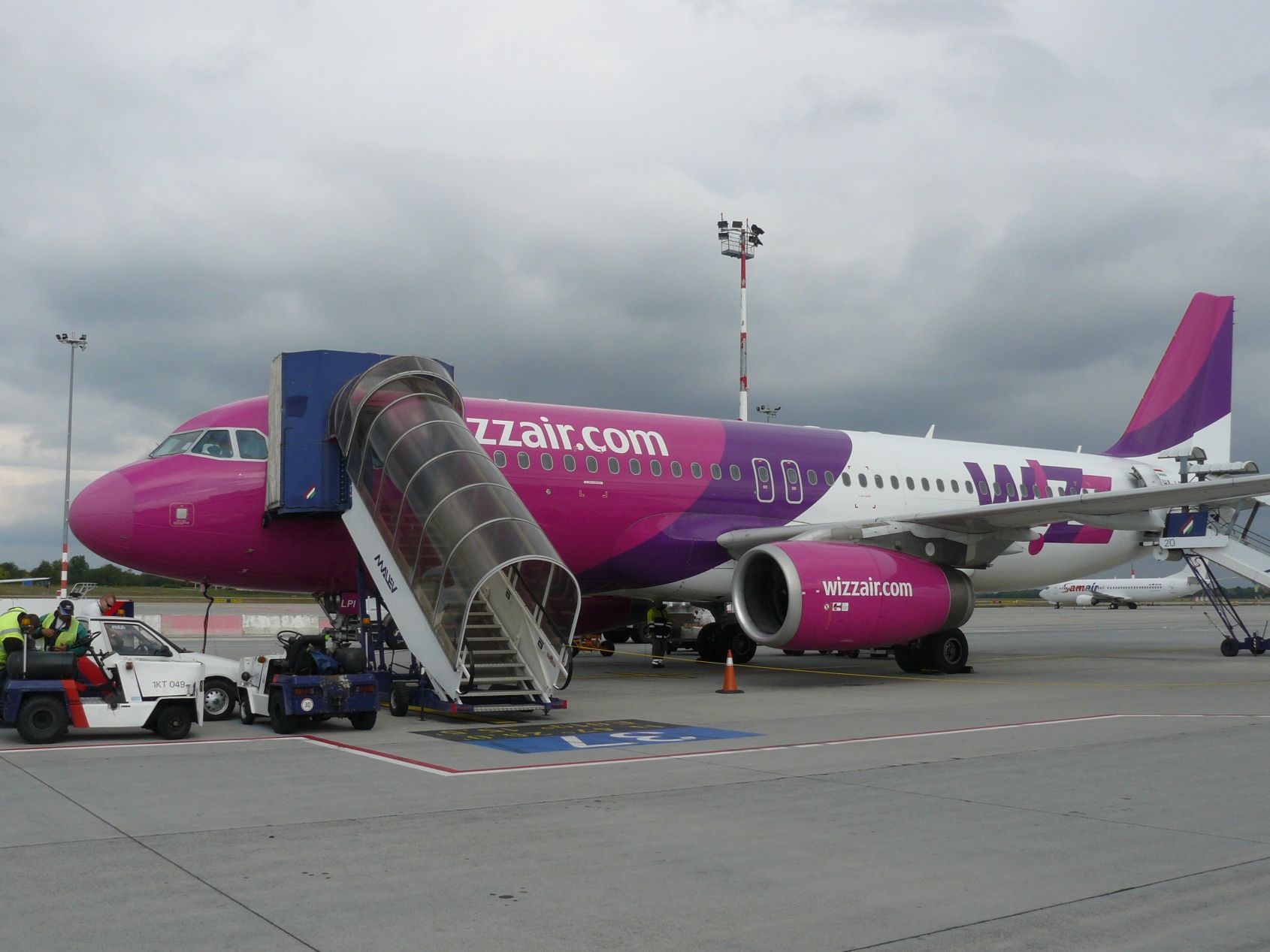Ferihegyi pillanatképek a díjazottakról: Wizz Air A320-as járat előtt