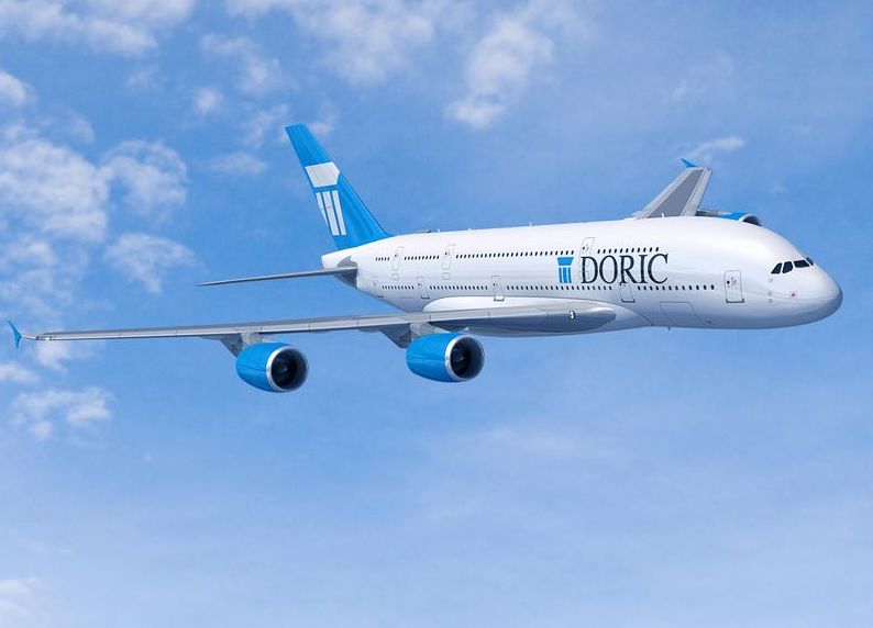 A nyári bejelentés után még a Doric színeiben készült a fantáziakép az A380-asról