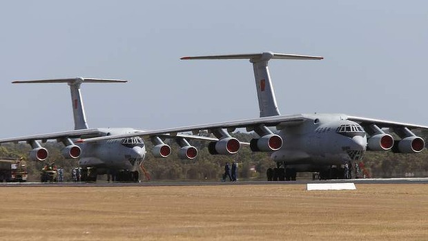 Kínai Il-76-osok ausztrál repülőtéren