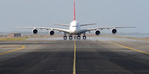 Qantas-380-as Sidney repülőterén