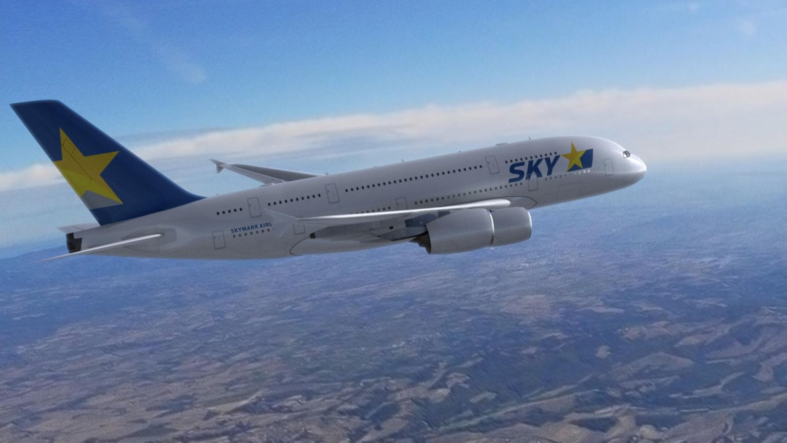 Airbus-képek a Skymark-380-asról: először mint látványterv...