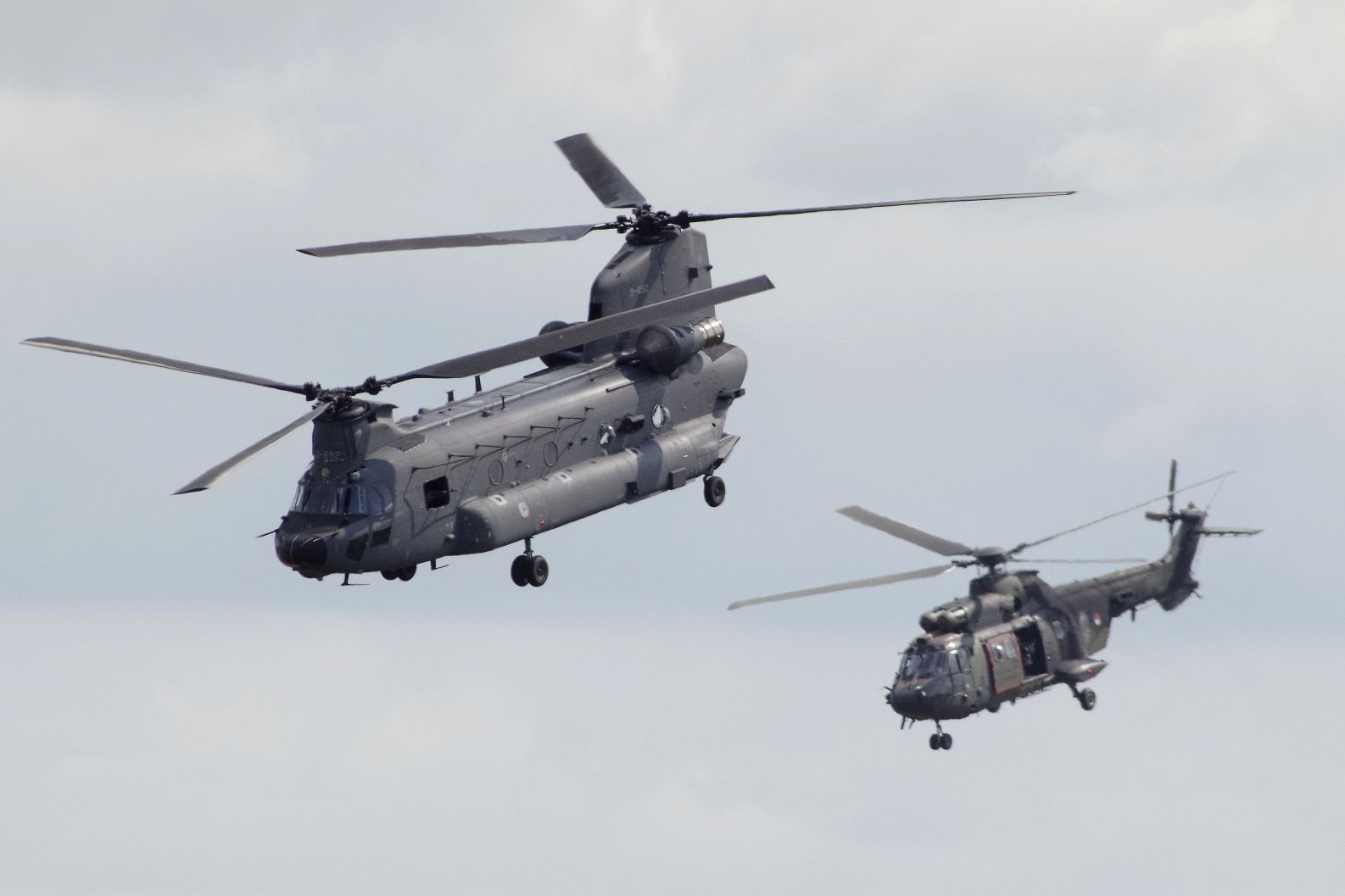 Helikopterek közös bevetésen (Chinook és Cougar)