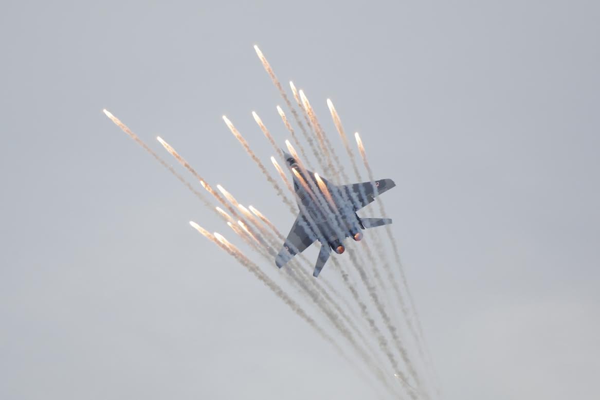 MiG-29 és a látványos infracsapdák