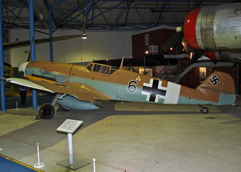 Bf-109E Trop vadászrepülőgép. A Trop változatot Észak-Afrikában vetették be