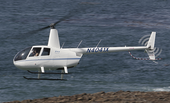 A Robinson R44-es, a legelterjedtebb dugattyús helikopter