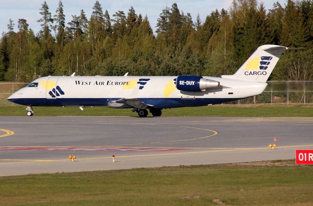A SE-DUX a társaság három CRJ-200-asának egyike volt (fotó: Inger Bjørndal Foss)