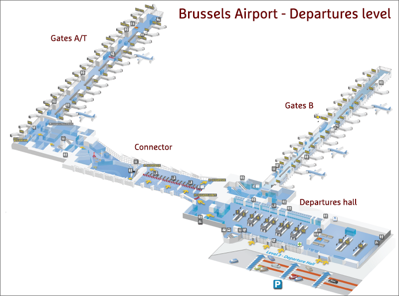 A terminálrendszer a közös indulási csarnokkal: ott robbantak a bombák