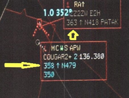 Radarkép egy korábbi KBSZ-jelentésből: ha katonai légijármű is részes, akkor mostantól a HM vizsgálja az eseményt