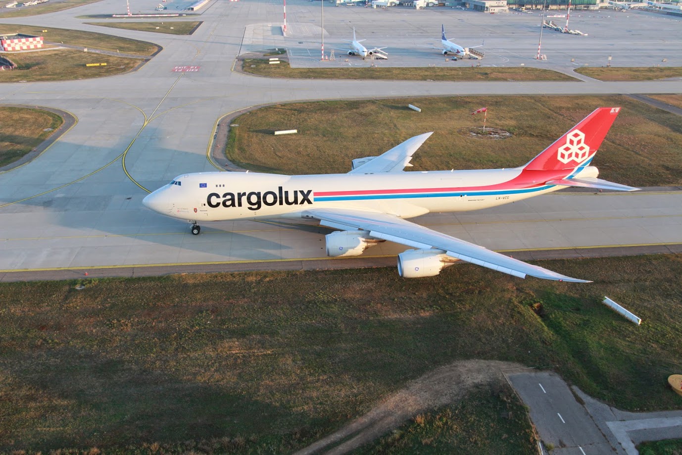 A legnagyobb gép, amit Ferihegy rendszeresen fogad, hetente két-három alkalommal: a Cargolux 747-ese