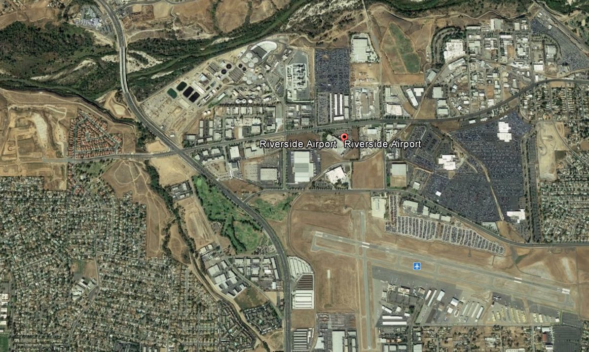 A Riverside repülőtér és környéke