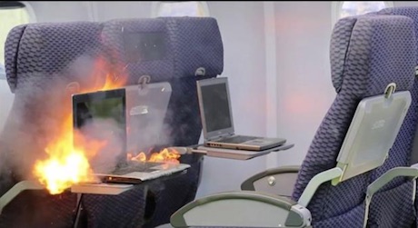 Tűz a fedélzeten: ha ég a laptop a kabinban