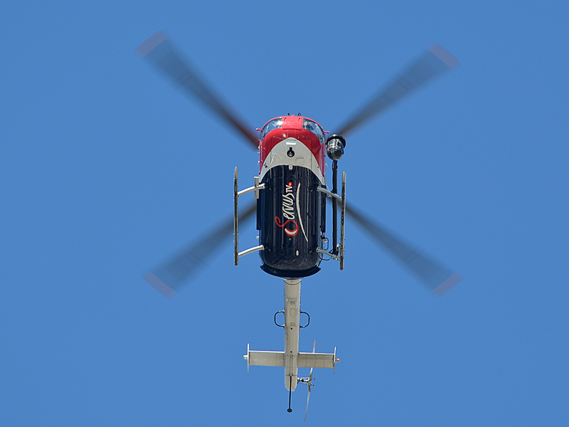 Egy elképesztően jól manőverező helikopter, a Bo-105-ös...
