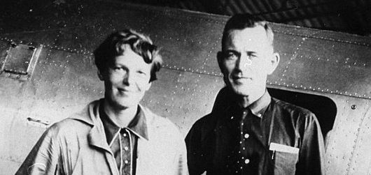 Earhart és Noonan, a pilóta és a navigátor