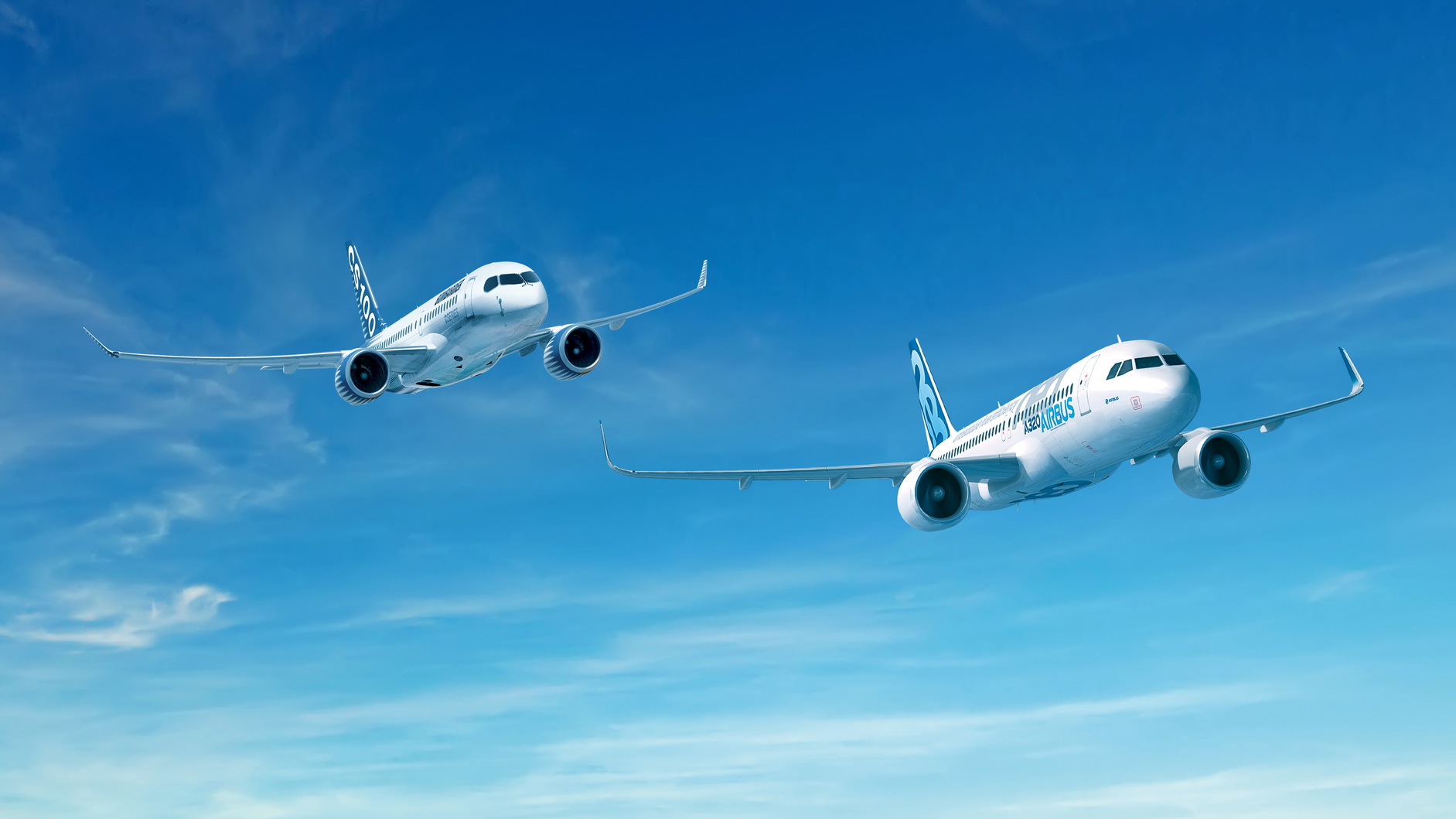 Az első fantáziakép: a CSeries és az A320-as közös formációban