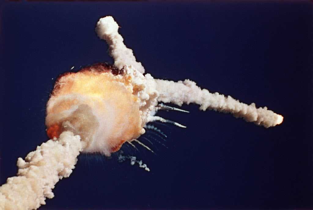 A Challenger-katasztrófa pillanata