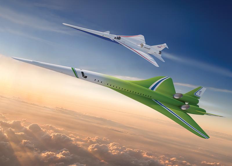 A friss SST-koncepció és az X-59-es, még fantáziaképen (ábrák: Lockheed, Aviation Week)