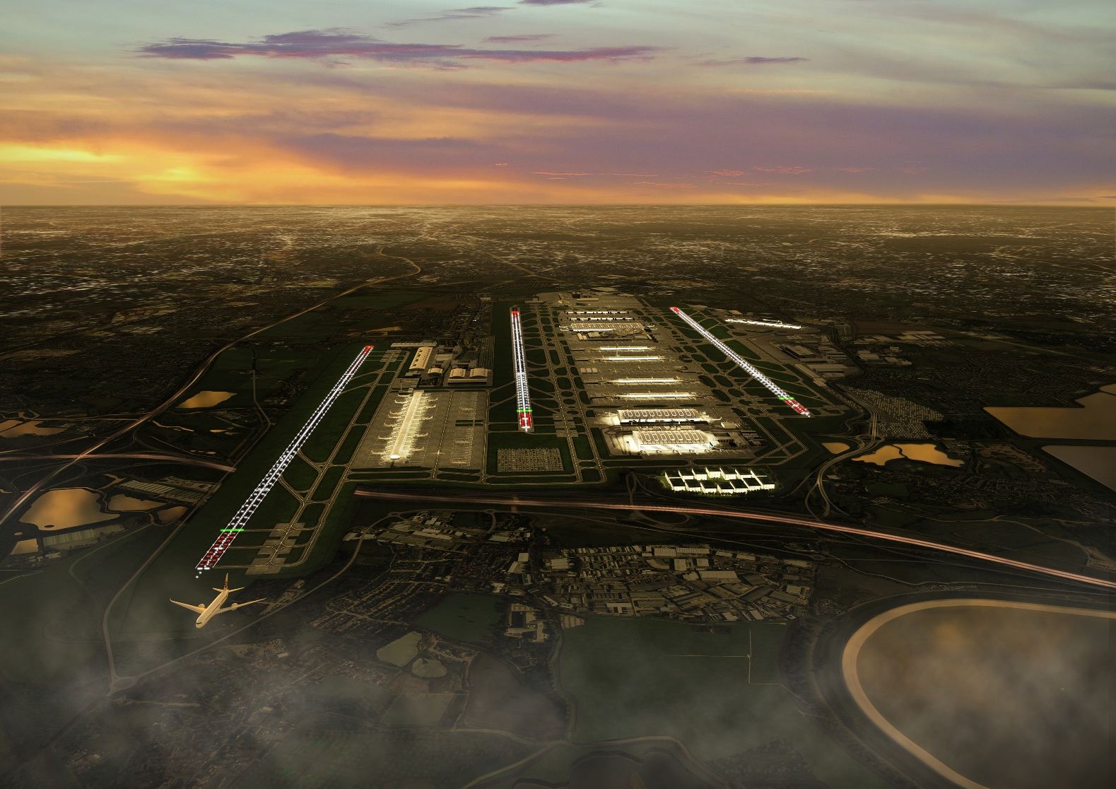 Így nézne ki a Heathrow a harmadik futópályával. Mégsem lesz belőle semmi? (látványterv: Heathrow Airport)