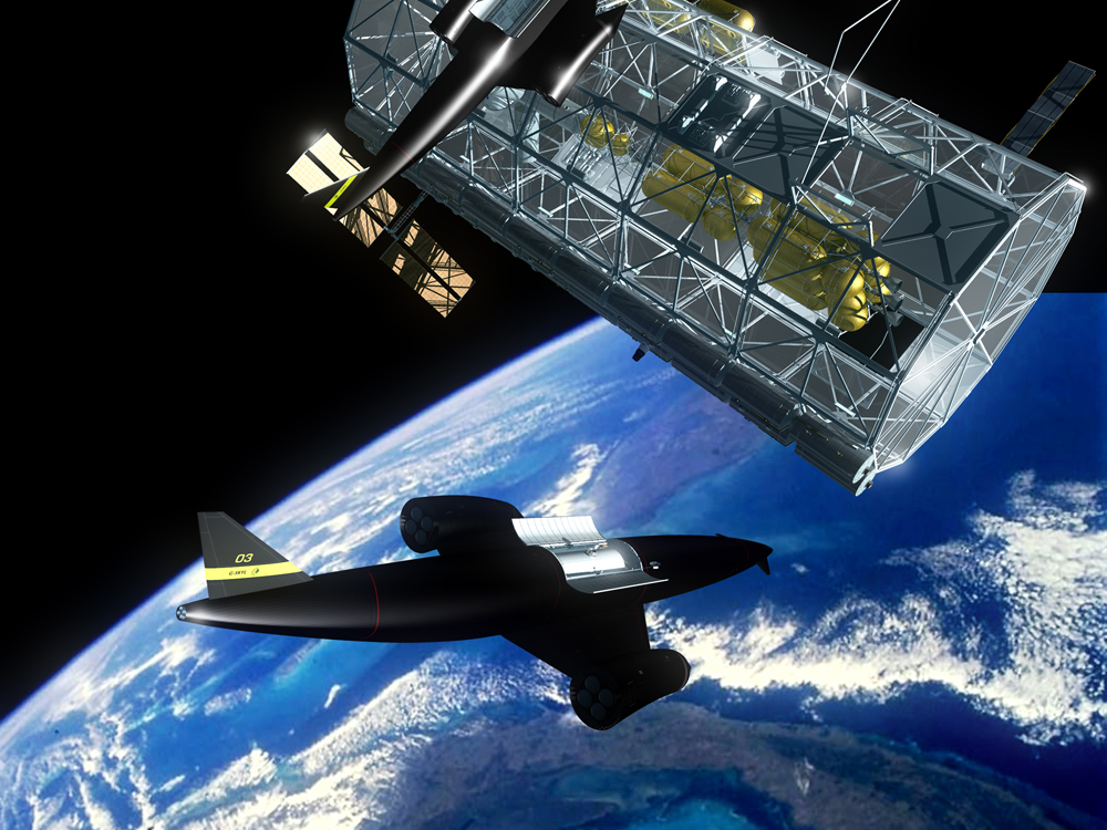 A még nem létező új űrrepülőgép egy még nem létező új űrállomással 