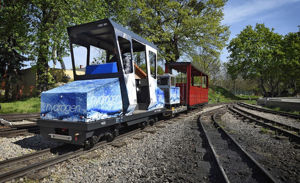 A TRA 2018 konferencia alkalmából mutatták be a bécsi Liliputbahn hidrogénüzemű mozdonyát