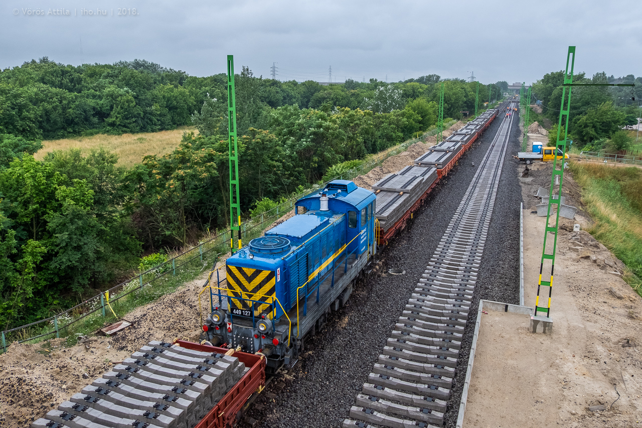A korábbi kiemelt beruházások egyike: épül a 40a vasútvonal (fotó: Vörös Attila)