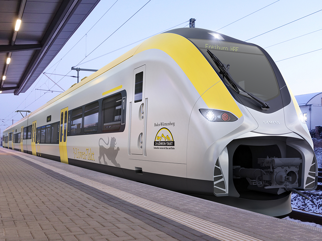 A DB Regio a Siemens Mireók első megrendelője: huszonnégy háromrészes szerelvény érkezhet a német–francia határhoz (látványterv: Siemens)