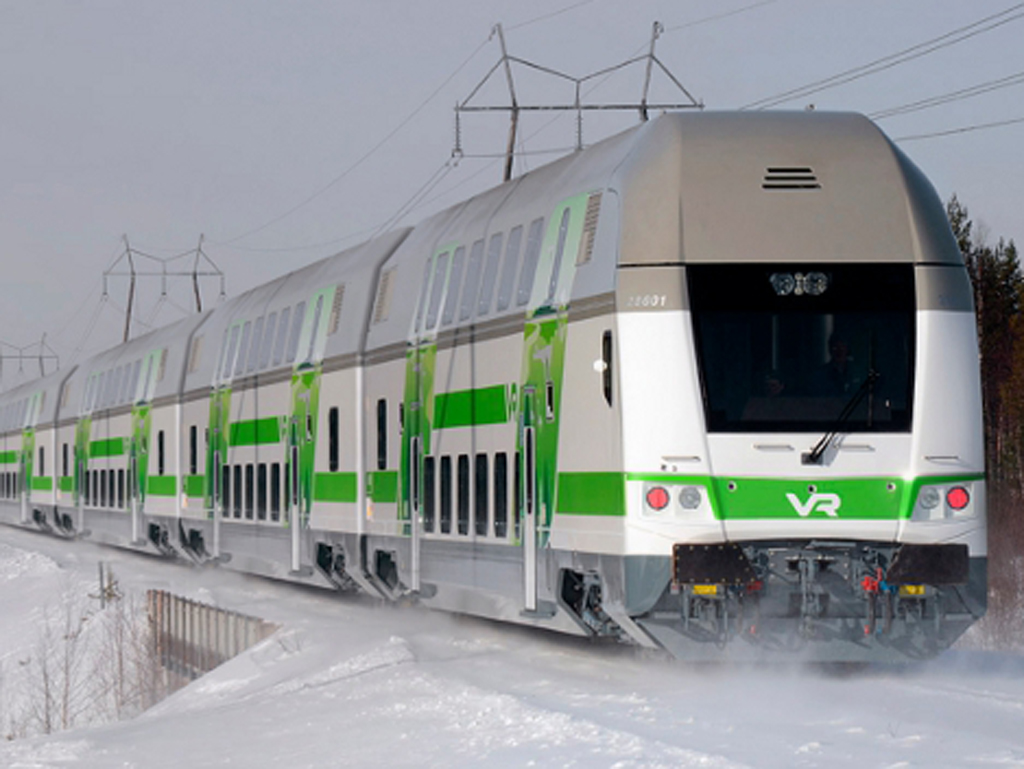A Škoda betörhet a skandináv vasúti piacokra a finn Transtech felvásárlásával. A cég jelenleg is gyártja a VR a felvételünkön is látható, emeletes szerelvényeit<br>(fotó: Railway Gazette)