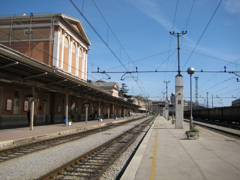 A rijekai állomásépületet Pfaff Ferenc tervei alapján építették<br>(forrás: wikipedia)