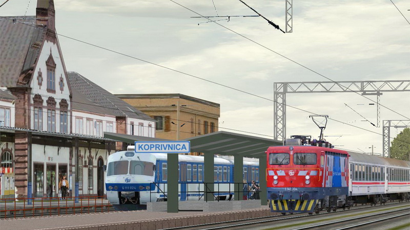 Koprivnica állomás, galériánkban a Maestral nemzetközi gyorsvonatot kísérjük el, egészen Balatonszentgyörgyig. A galéria megtekintéséhez kattintsanak a felvételre
