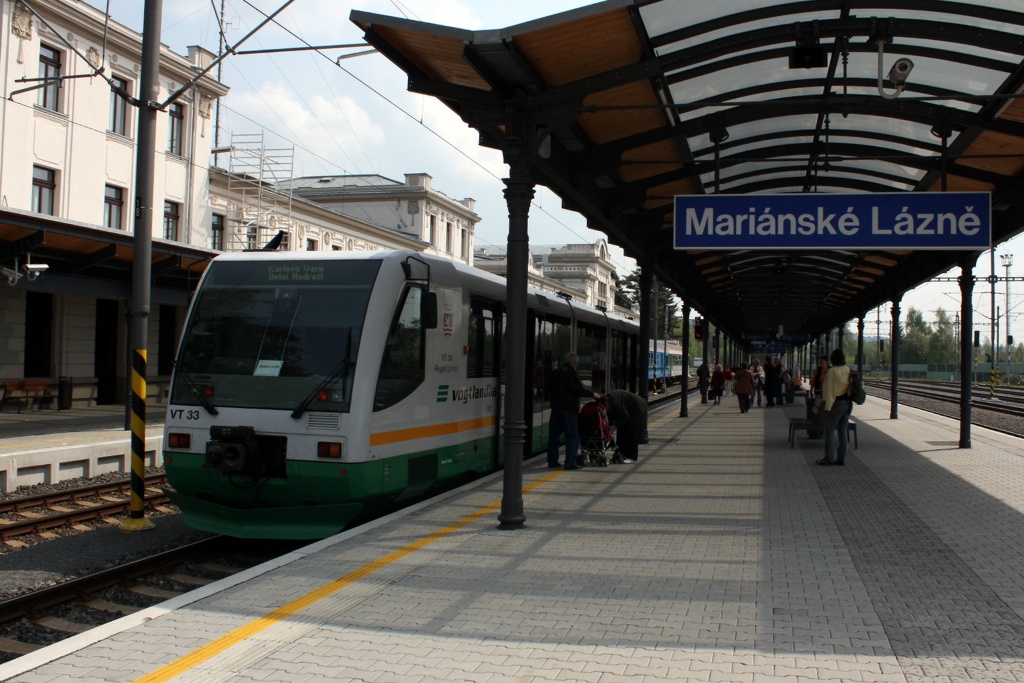 A Vogtlandbahn szerelvényei egészen Mariánské Lázně (Marienbad) állomásáig eljutnak<br>(fotó: Tevan Imre)