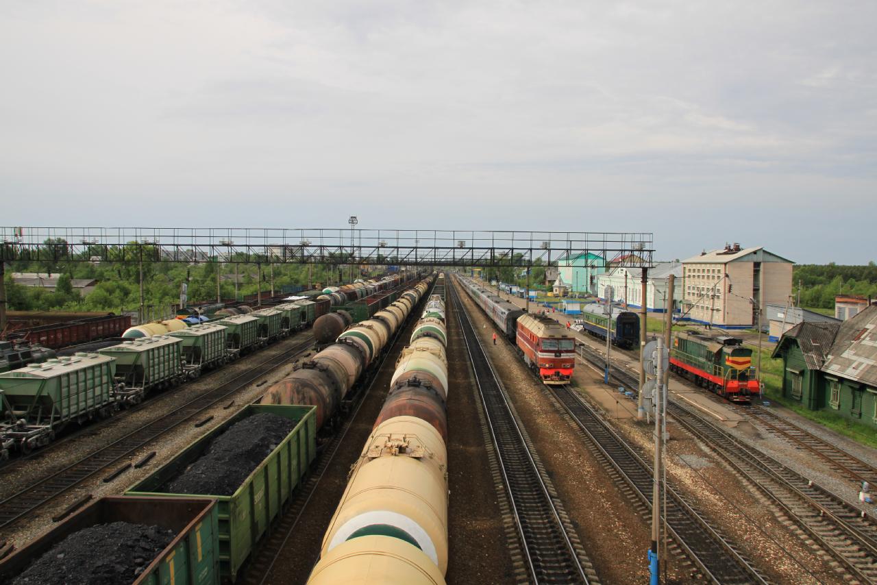 A PGK és a VGK kocsijai, valamint magánvasúti teherkocsik „akcióban”, Konosa állomáson