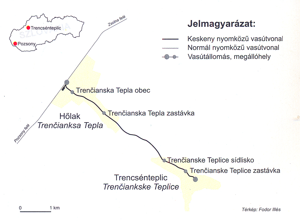 A vonal vázlatos térképe az Indóház 2006 novemberi számából<br>A képre kattintva fotógalériánk nyílik meg